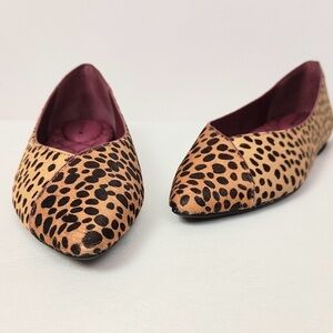 Birdies The Goldfinch Cheetah Calf Hair Size 8 Flats